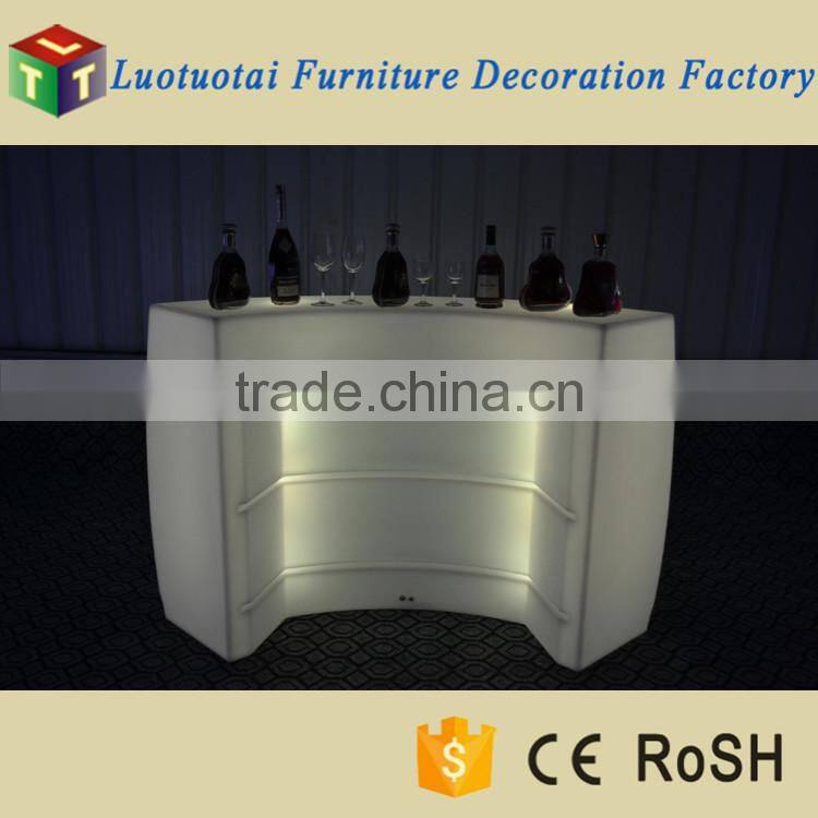 LED Remote Straight Bar Counter/ Hot Sell LED Rechargeable Bar Counter/LED Outdoor Lawn Use Bar Counter