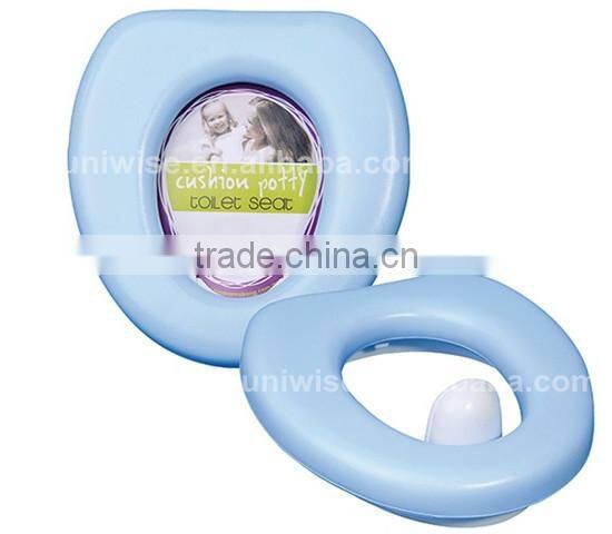 PVC baby toilet potty seat cover,baby/kids/child's toilet/potty training seat with handles,soft baby toilet seat