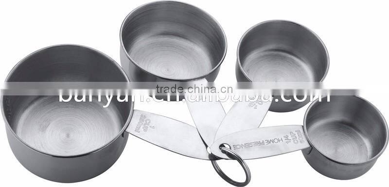 Top Quality 4pcs Stainless Steel Spoon Set Measuring Cup Spoon With Silicon Handle