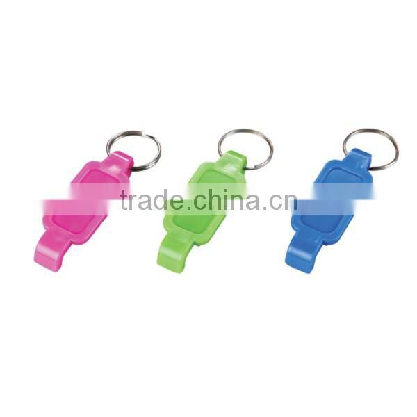 Plastic keyring beer bottle opener