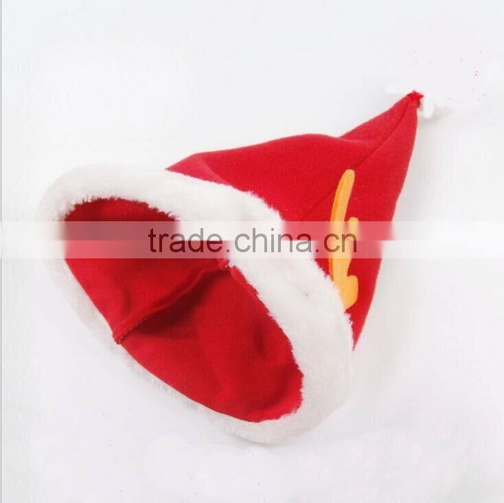 2016 Christmas Gift Children Santa Claus Antlers Hat For Wholesale, Christmas Decoration Supplies