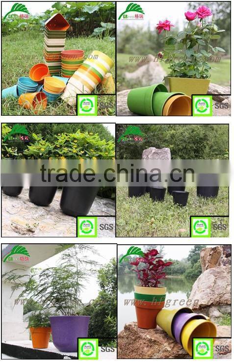 bio & eco square bamboo fiber flower pots