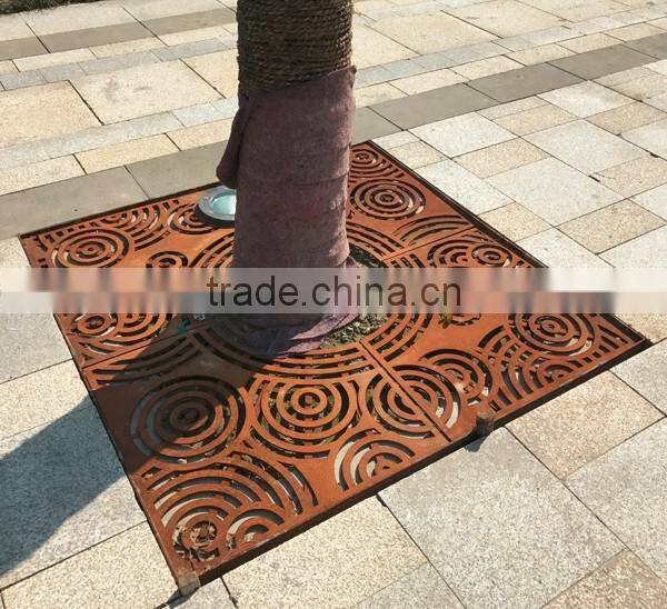 FO-9T09 High Quality Mild Steel Tree Perforated Strainer, Tree Pool Cover