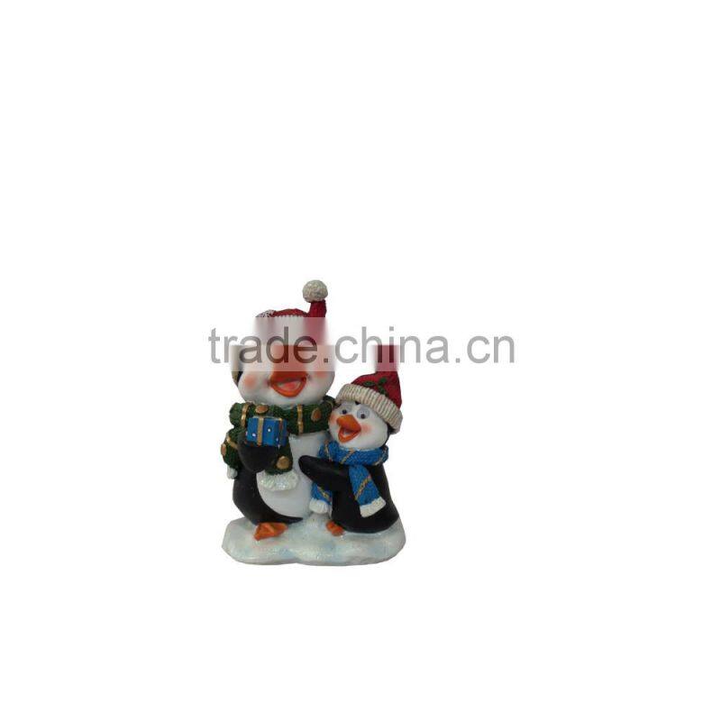 2014 new handmade resin christmas penguin decoration