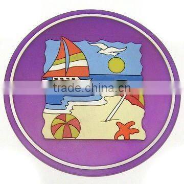 Heart sahpe soft pvc cup mat