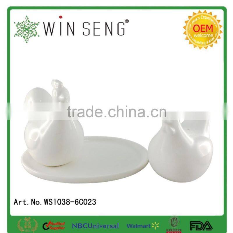 Salt And Pepper Shaker Salt Pepper Bottle With Holder Set Ceramic Crafts