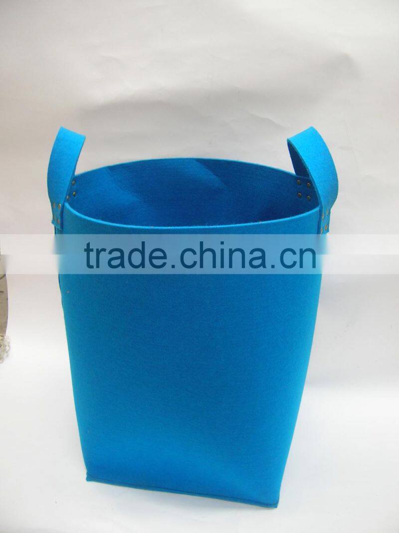 Cheap collapsible basket hot selling foldable felt storage cylinder felt storage basket