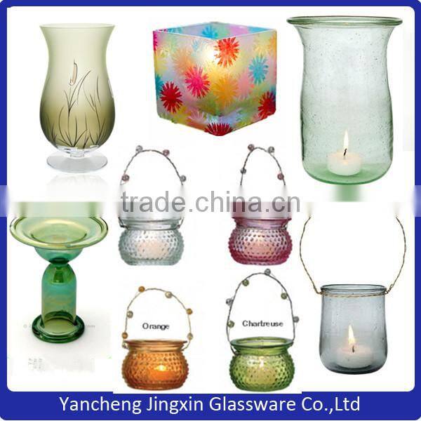 clear glass candle holder