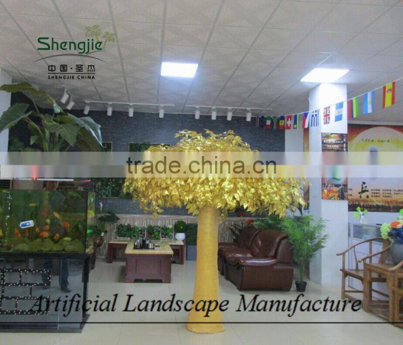 golden color artificial banyan tree for sale
