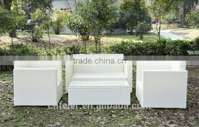 outdoor synthetic furniture thick rattan sofa