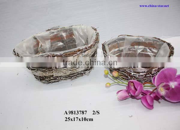 birch planter box for flower