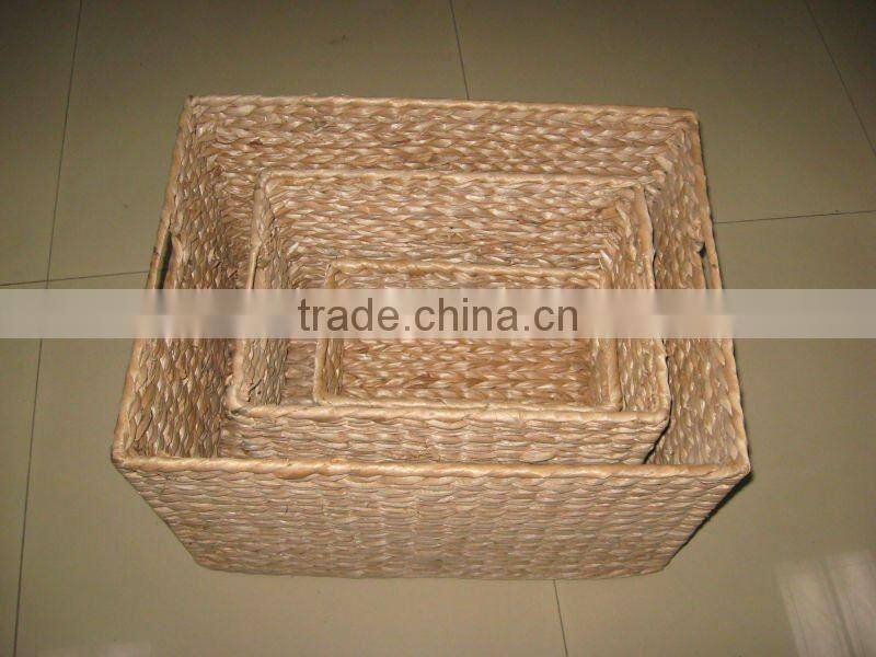china straw corn husk basket for sale