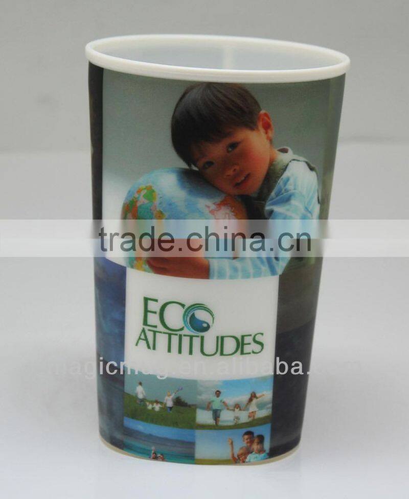 Food grade PP 3d lenticular cups for promotional gift
