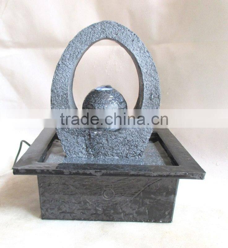 Resin table water fountain with plug decoration