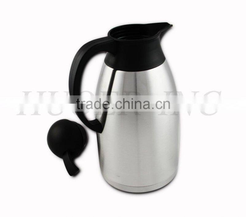 Stainless Steel Coffee Pot with black handle