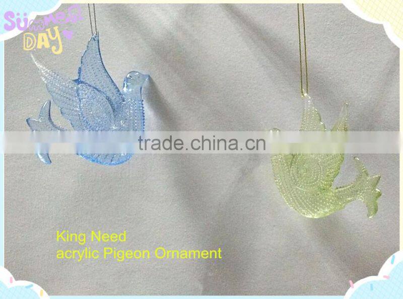 Acrylic clear flying pigeon product accessories hanging ornament