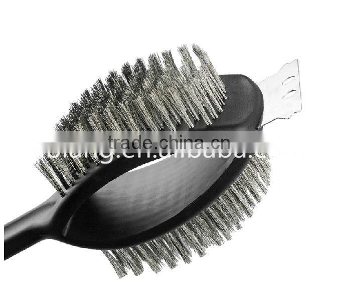 Two sides bbq grill cleaning brush with long handle