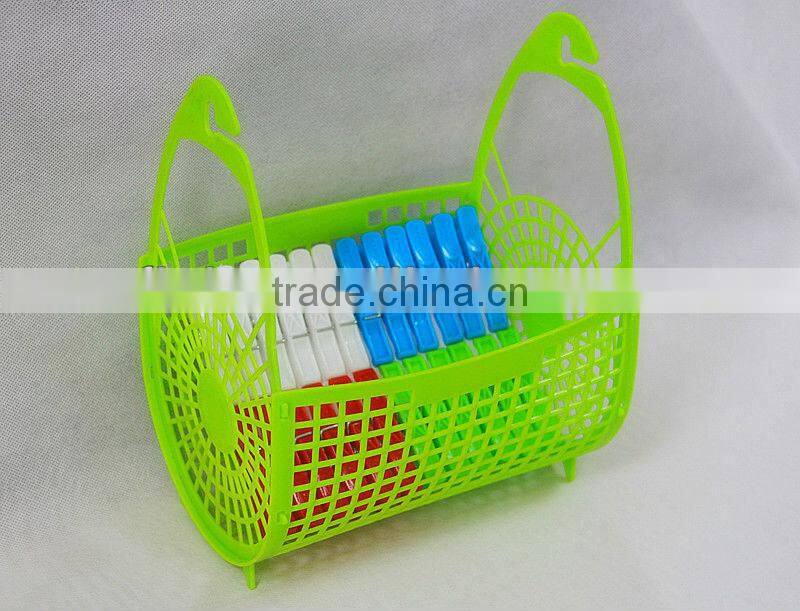 New plastic foldable basket with pegs