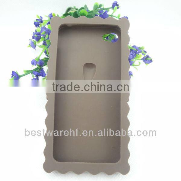 Custom silicone rubber mobile phone bag, cellphone case for apple iphone 5 5s