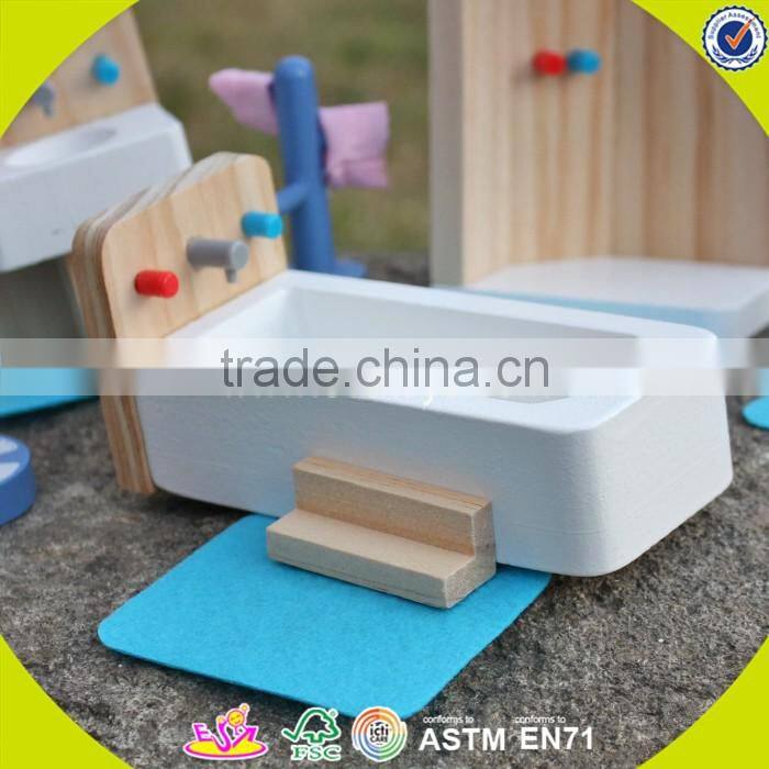 Wholesale cheap baby wooden dollhouse furniture pretend play kids wooden dollhouse furniture W06B054-S
