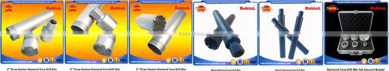 7 in 1 Kit Cured Reinforced Concrete Diamond Core Drill Bits Asphalt Masonry Cement Brick Block Wet Boring Segmented