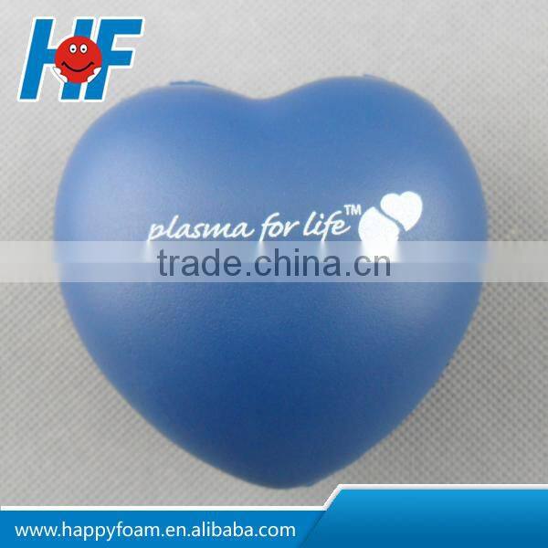 Red heart shape pu anti stress squeeze reliever ball toy