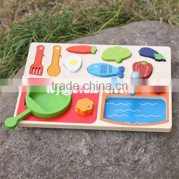 New design preschool play food wooden toy kitchen accessories for kids W10B187