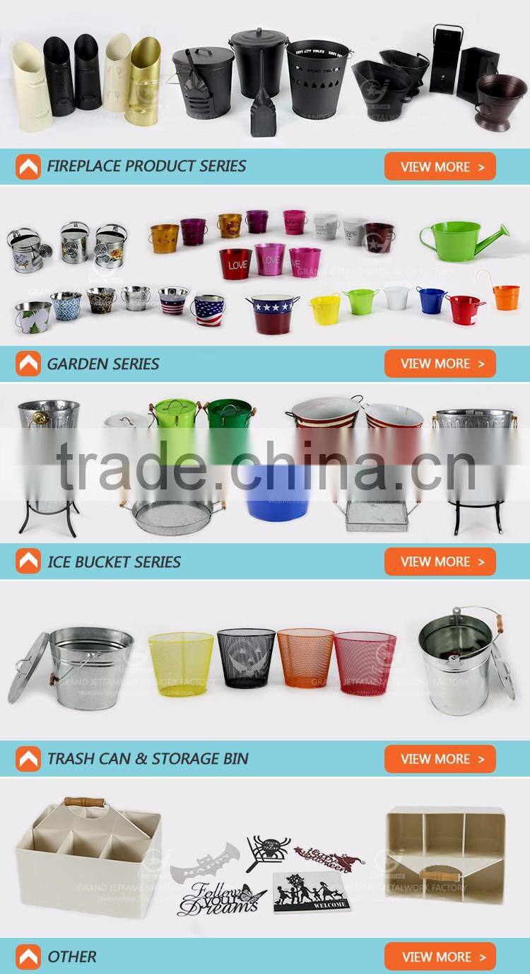 Wholesale factory price garden embossing growing plants in pots metal decor flower pot