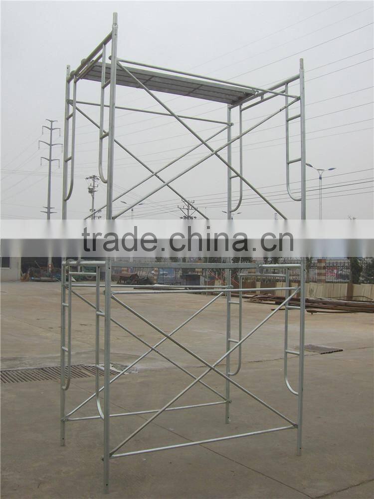 Construction steel tubular frame scaffold