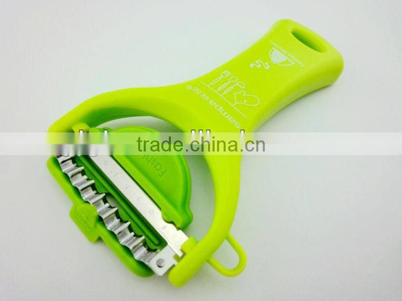 Sampa brand green ABS handle mini kithen gadget vegetable peeler with shell