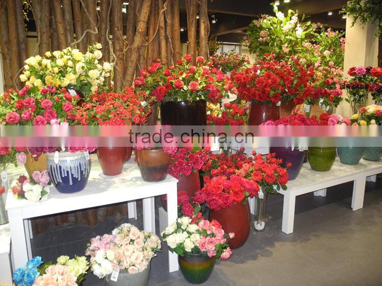 high quality handmade single stem wholesale silk flower hydrangea for wedding decoration