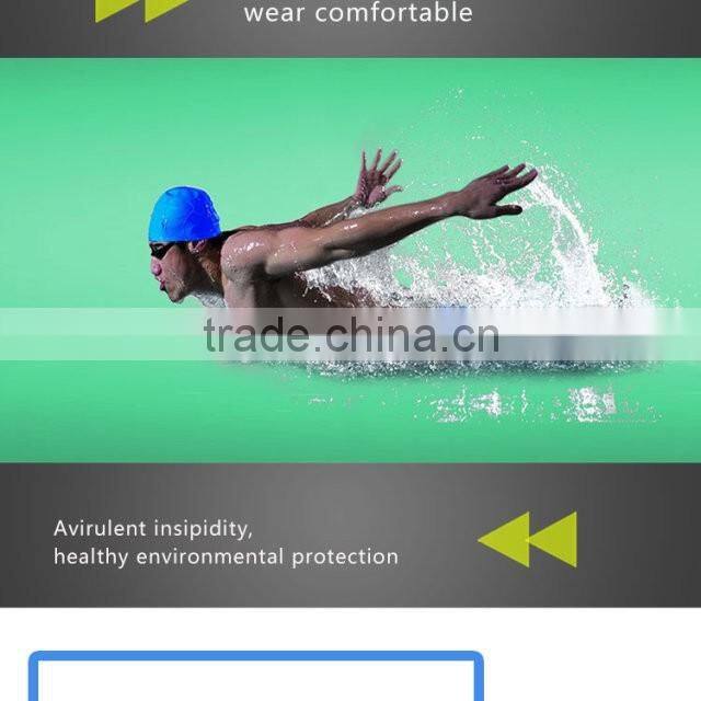 customized logo printed waterproof silicone swimming cap for long hair