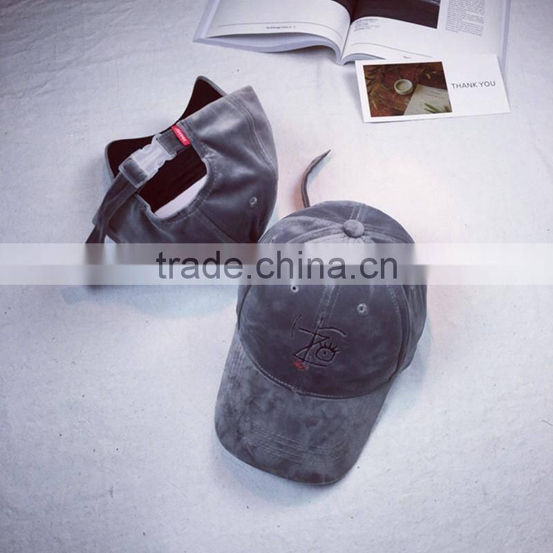 Velvet Fabric Sport Style Baseball Cap And Fashion Hat