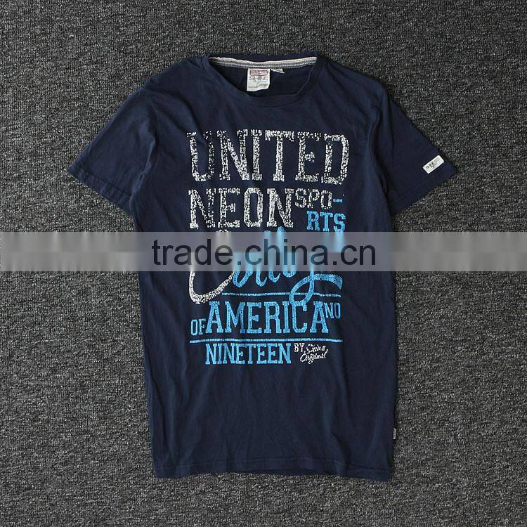 100% cotton crack printing men t-shirt