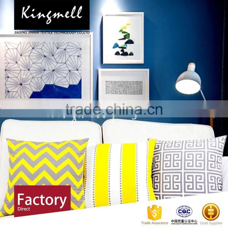 Customized digital printing sofa cushion wool throw pillow