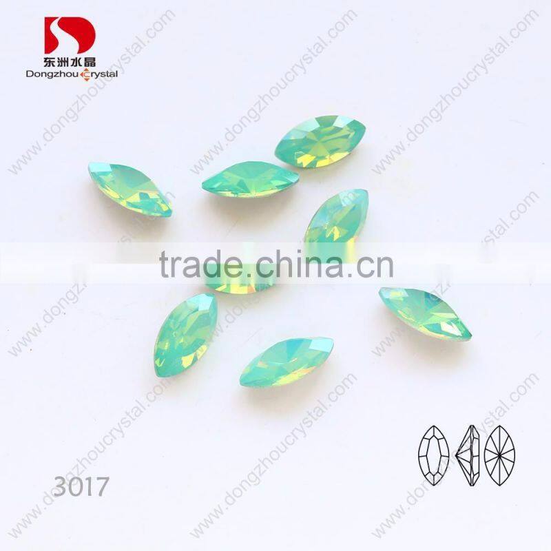 Nice colorful navette k9 cut fancy crystal horse eye beads point back loose rhinestone wholesale