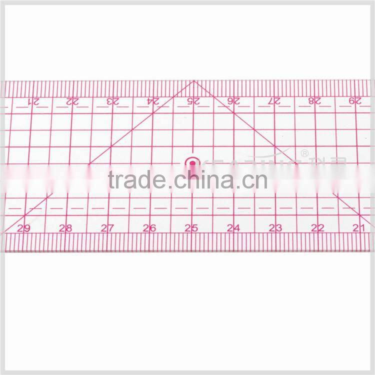 China high quality transplant 1.2mm thickness sandwich line 5*50cm plastic quilting ruler for tailor design#8007