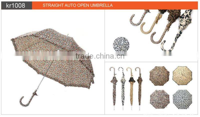 Wholesale 2017 Lady Custom Promotional Straight Umbrella With Lace