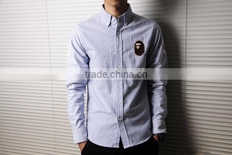2015 Fashionable 100% Cotton Shirt Embroidered Shirt for Men
