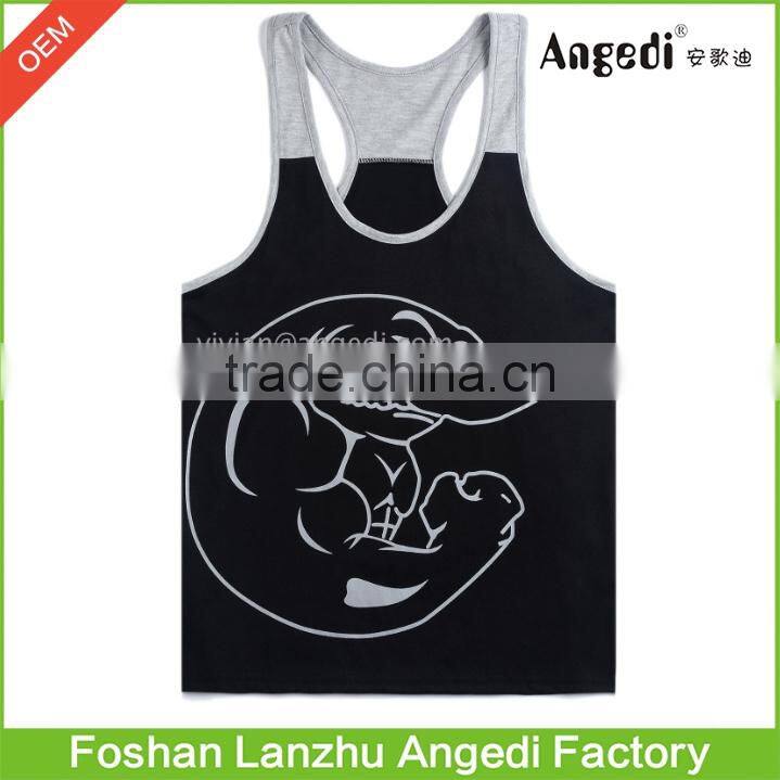 Mens' muscle stringer Mens stringer bodybuilding tank top gym single Y-back muscle racier