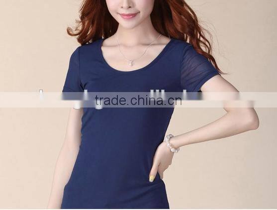 100% cotton women's fashion o - neckT T-shirt colored blank t-shirts