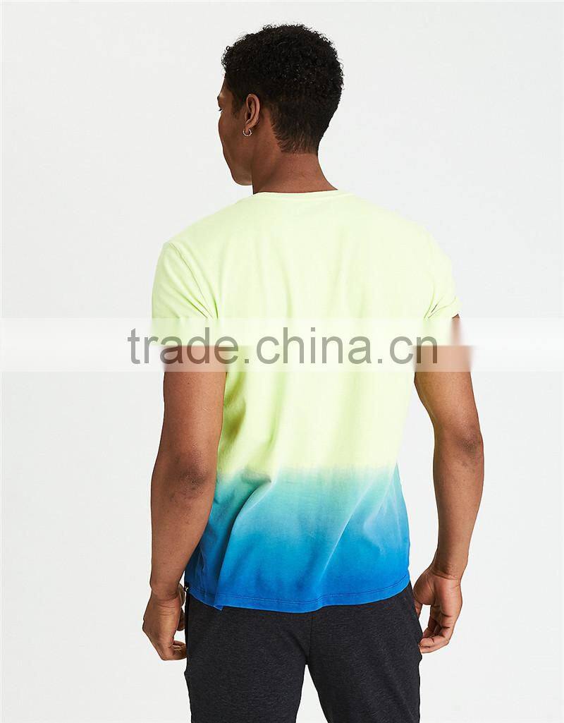 MGOO Wholesale Mens Dip Dye T Shirt Cheap Round Neck Slim Fit Fashion T Shirts