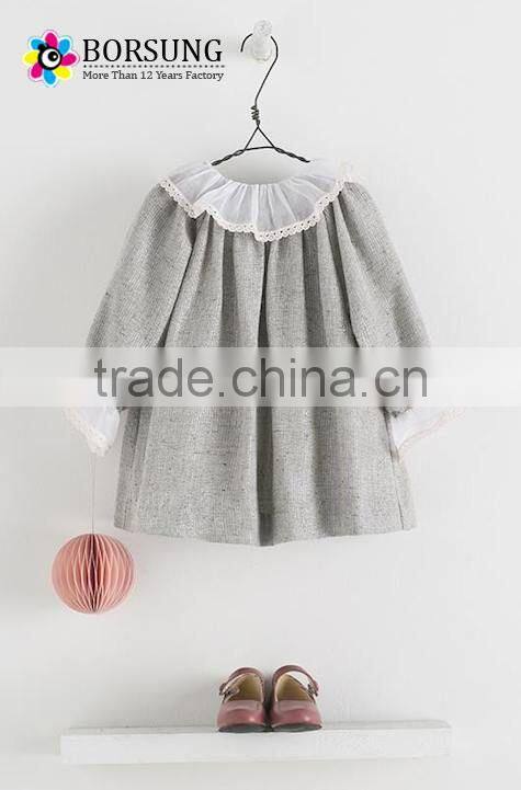 2017 autumn baby Girls o neck shirt Kids White Flare Sleeve Blouse