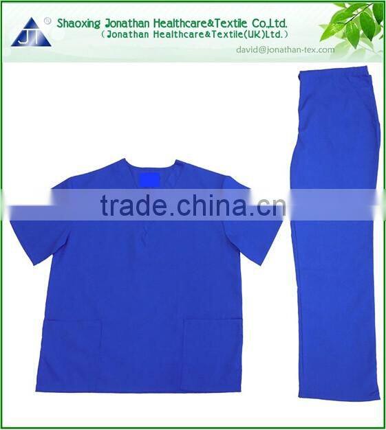 Unisex Men/Women Natural Uniforms Medical Hospital Nursing Scrub Set Top & Pants