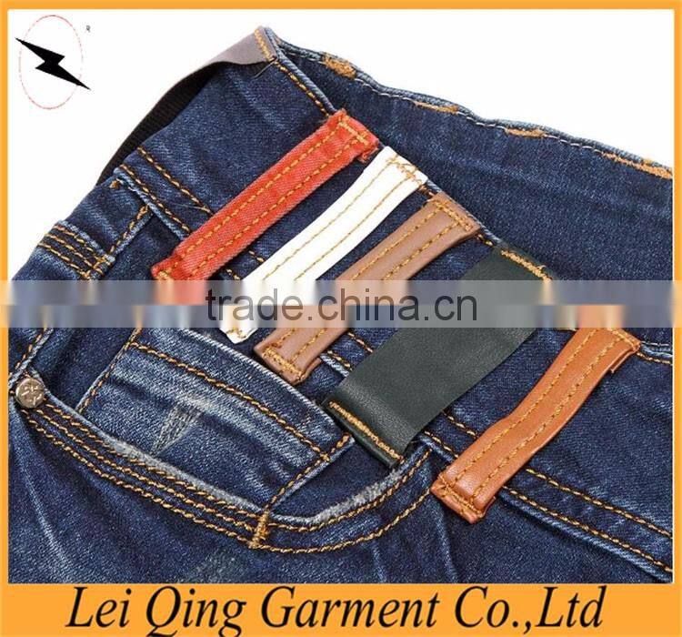 Fashion newest hot sale blue denim slim fit ladies jeans top design