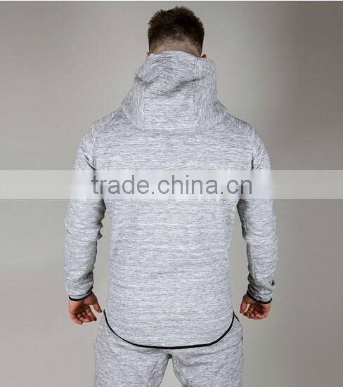 custom logo tracksuit popular tri blend curve bottom tracksuit for men