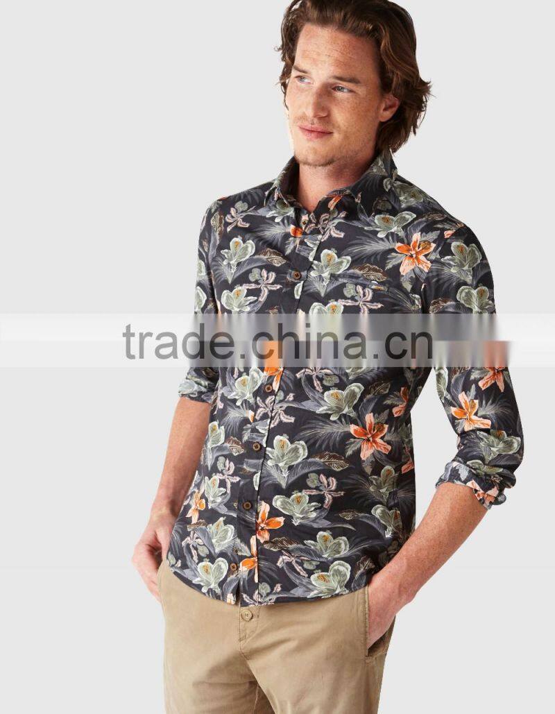 latest custom printed hawaiian shirts for men shirt manufacturer in china