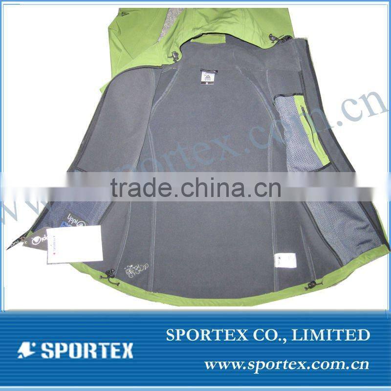 women's green solfshell jacket