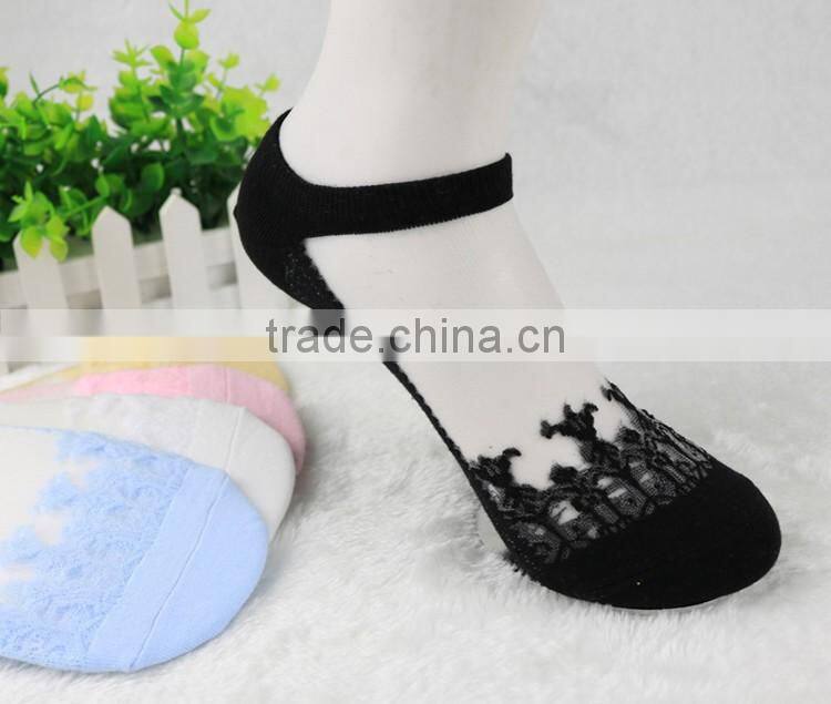 Amazing free size Womens Short Sock Women Lady Girl Summer Thin Transparent Crystal Silk Socks