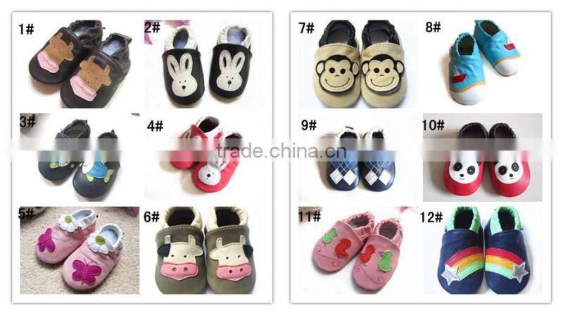 boy design best selling soft sole cheap leather baby shoes